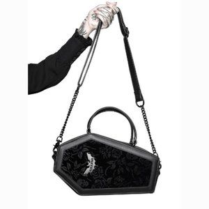 Killstar Vampire's Kiss BLACK Coffin Handbag